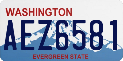 WA license plate AEZ6581