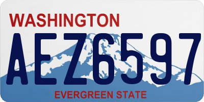 WA license plate AEZ6597