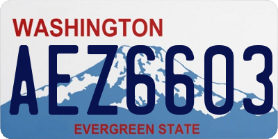 WA license plate AEZ6603
