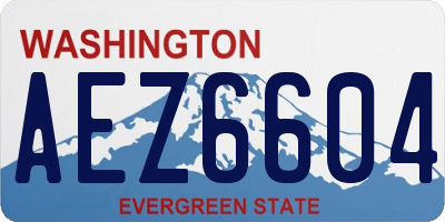 WA license plate AEZ6604