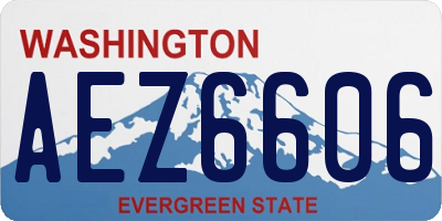 WA license plate AEZ6606