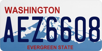 WA license plate AEZ6608