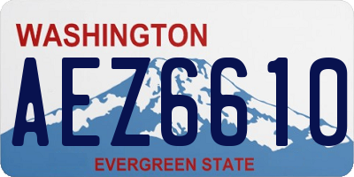 WA license plate AEZ6610