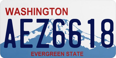WA license plate AEZ6618