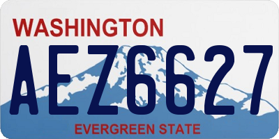WA license plate AEZ6627