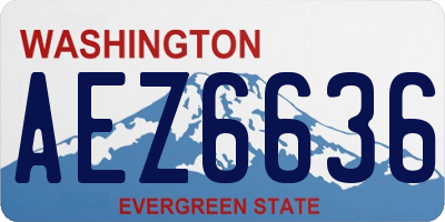 WA license plate AEZ6636