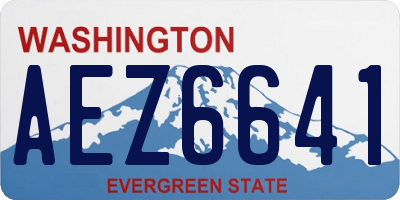 WA license plate AEZ6641
