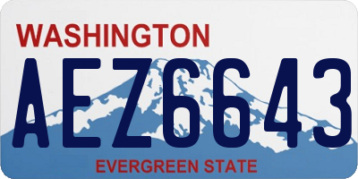 WA license plate AEZ6643