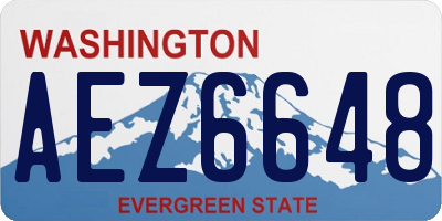 WA license plate AEZ6648