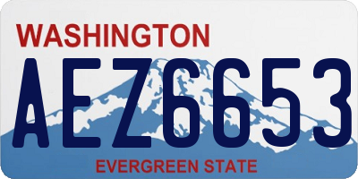 WA license plate AEZ6653