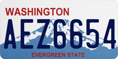 WA license plate AEZ6654