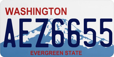 WA license plate AEZ6655