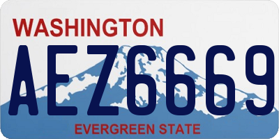 WA license plate AEZ6669