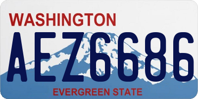 WA license plate AEZ6686