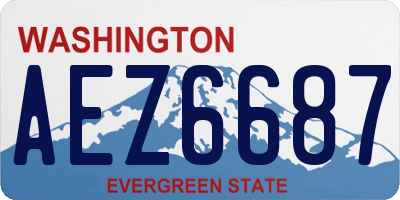 WA license plate AEZ6687