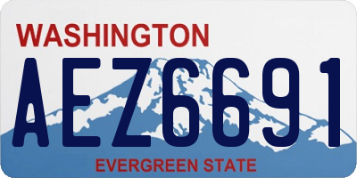 WA license plate AEZ6691