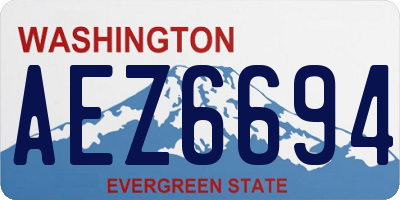 WA license plate AEZ6694