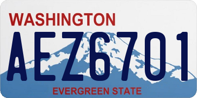 WA license plate AEZ6701