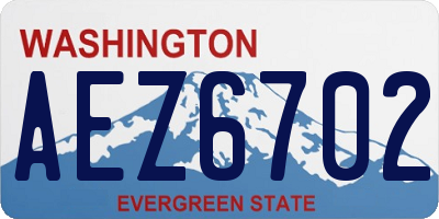 WA license plate AEZ6702