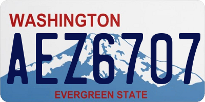 WA license plate AEZ6707