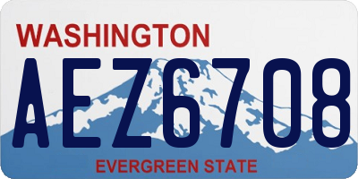 WA license plate AEZ6708