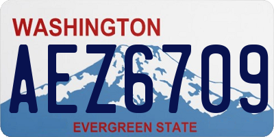 WA license plate AEZ6709