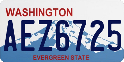 WA license plate AEZ6725
