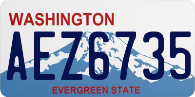 WA license plate AEZ6735