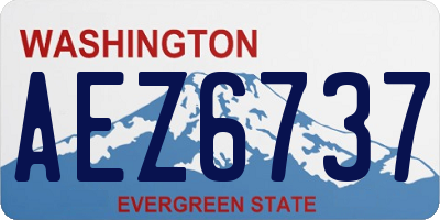 WA license plate AEZ6737