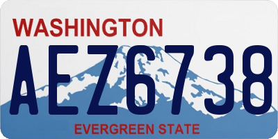 WA license plate AEZ6738