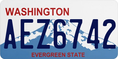WA license plate AEZ6742