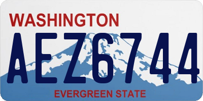 WA license plate AEZ6744