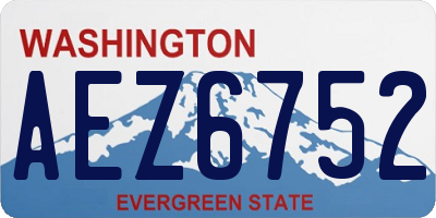 WA license plate AEZ6752