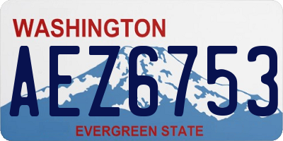 WA license plate AEZ6753