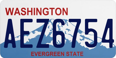 WA license plate AEZ6754