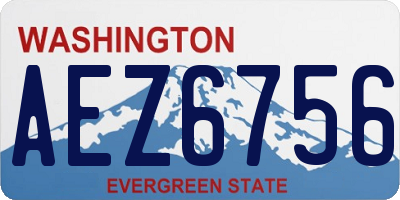 WA license plate AEZ6756