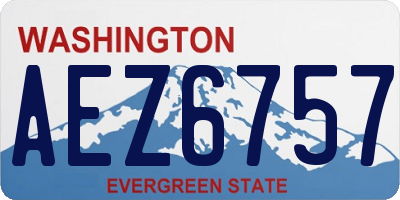 WA license plate AEZ6757