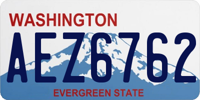 WA license plate AEZ6762