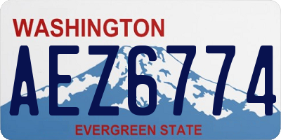 WA license plate AEZ6774