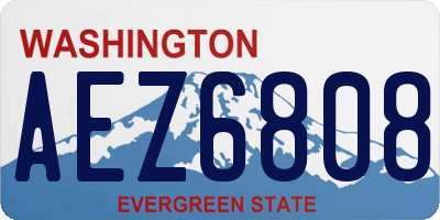 WA license plate AEZ6808