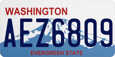 WA license plate AEZ6809