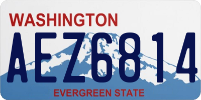 WA license plate AEZ6814