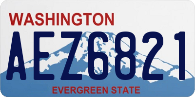WA license plate AEZ6821