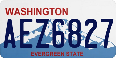 WA license plate AEZ6827
