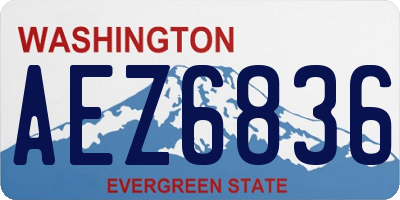 WA license plate AEZ6836