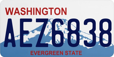 WA license plate AEZ6838