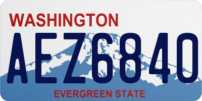 WA license plate AEZ6840