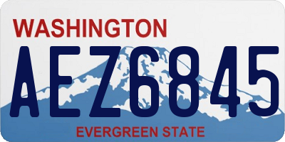 WA license plate AEZ6845