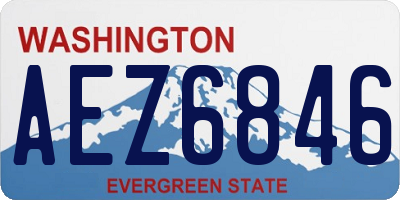WA license plate AEZ6846