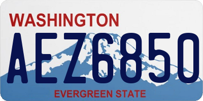 WA license plate AEZ6850